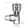 Вентиль радіаторний кутовий PPR 20x1/2 (Koer K0167.PRO) (KP0216)