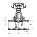 Кран вентильний 40 Koer PPR K0186.PRO (KP0240)