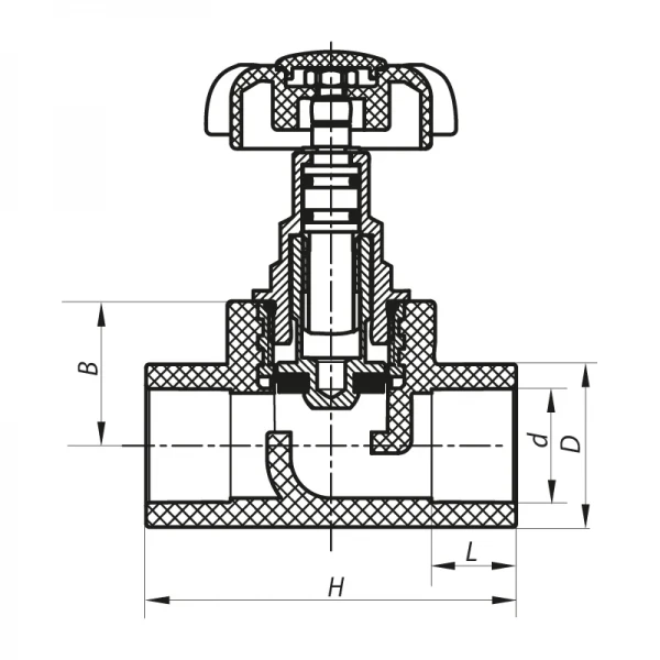 Кран вентильный 50 Koer PPR K0187.PRO (KP0241)