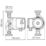 Насос циркуляционный центробеж. Koer KP.GRS-25/6-180 (с гайками, кабелем и вилкой) (KP0249)