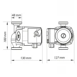 Насос циркуляционный центробеж. Koer KP.GRS-25/6-130 (с кабелем и вилкой) (KP0251)