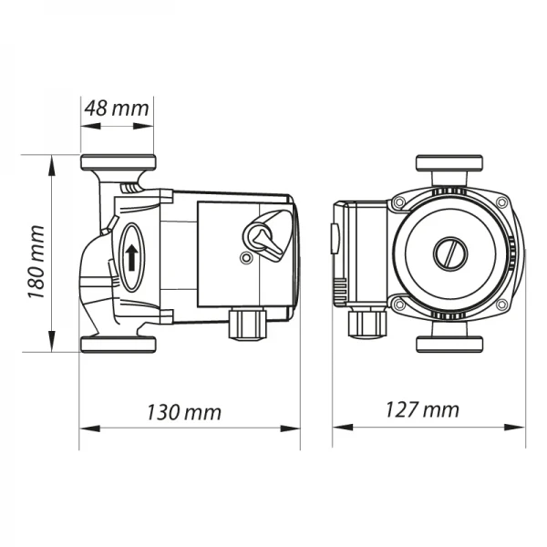 Насос циркуляционный центробеж. Koer KP.GRS-25/6-130 (с кабелем и вилкой) (KP0251)