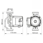 Насос циркуляционный центробеж. Koer KP.GRS-32/8-180 (с гайками, кабелем и вилкой) (KP0252)