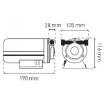Насос повышения давления Koer KP.P15-GRS15 (с гайками, кабелем и вилкой) (KP0255)
