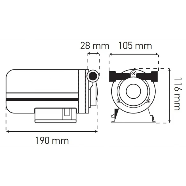 Насос повышения давления Koer KP.P15-GRS15 (с гайками, кабелем и вилкой) (KP0255)