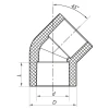 Угол 45 110 PPR Koer K0203.PRO (KP2568)