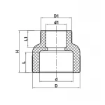 Муфта редукционная ВВ 75x32 PPR Koer K0207.PRO (KP2572)