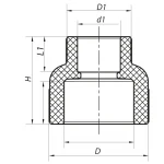 Муфта редукционная ВВ 75x40 PPR Koer K0208.PRO (KP2573)