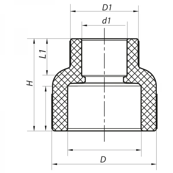 Муфта редукционная ВВ 75x40 PPR Koer K0208.PRO (KP2573)