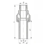Разборное резьбовое соединение НР 25x3/4M PPR Koer K0238.PRO (KP2603)