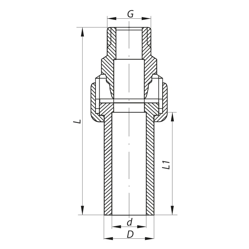 Разборное резьбовое соединение НР 25x3/4M PPR Koer K0238.PRO (KP2603)