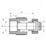 Муфта з євроконусом і накидною гайкою 20x3 /4 PPR Koer K0240.PRO (KP2606)