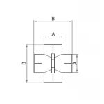 Крестовина ПРОХОДНАЯ Koer K0261.PRO - 20 PPR (KP2614)