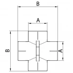 Крестовина ПРОХОДНАЯ Koer K0262.PRO - 25 PPR (KP2615)