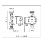 Рециркуляційний насос Koer KP.RP-25/6-180 SS (з гайками) (KP2795)