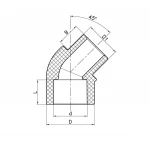 Угол Koer K0264.PRO 25 PPR 45 ВН (KP2908)