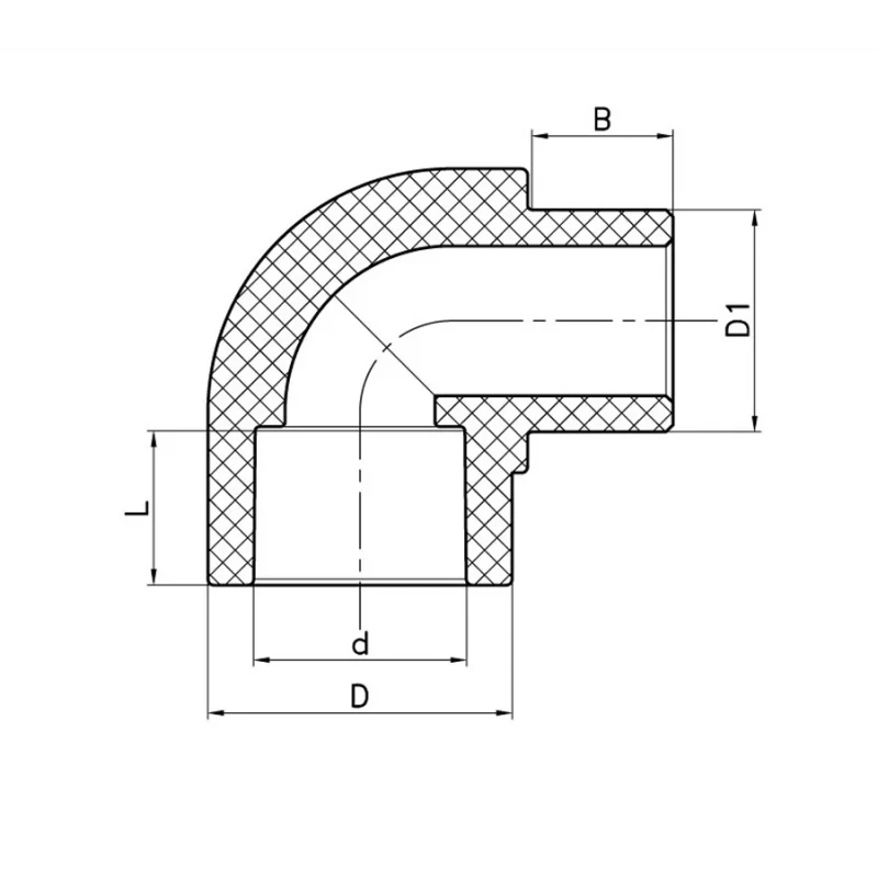 Угол Koer K0265.PRO 20 PPR 90 ВН (KP2909)