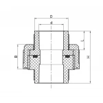 Муфта разъёмная универсальная Koer K0269.PRO 25 PPR (KP2913)