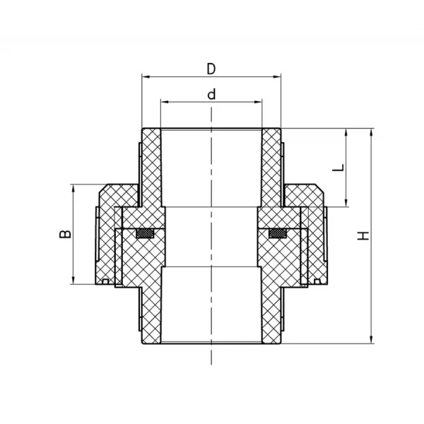 Муфта разъёмная универсальная Koer K0271.PRO 40 PPR (KP2915)