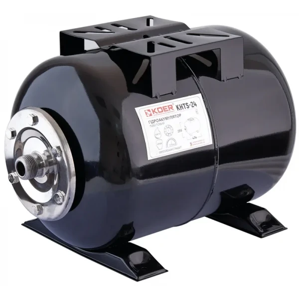 Гидроаккумулятор горизонтальный Koer KHTS-100 (100л, корпус-сталь 1,2 мм, фланец-нержавейка) (KP3148)