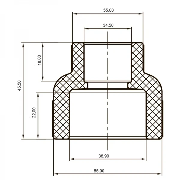 Муфта редукційна ВВ Koer K0035.PRO - 40x25 PPR (KP3435)