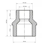 Муфта редукційна Koer K0056.PRO - 25x20 PPR ЗВ (KP3437)