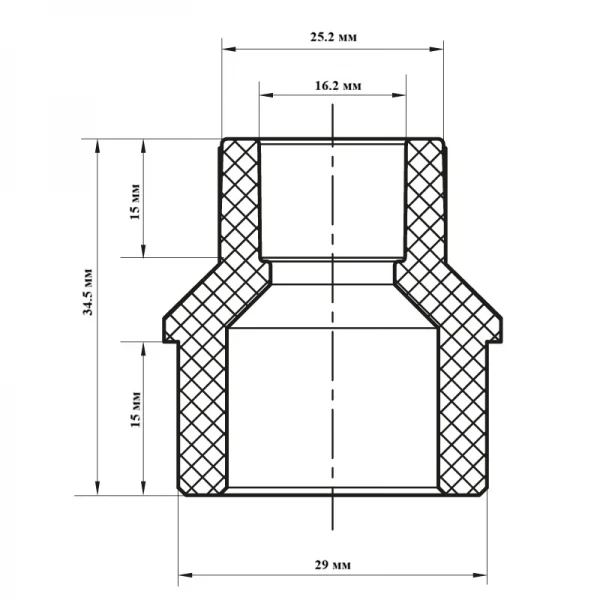 Муфта редукційна Koer K0056.PRO - 25x20 PPR ЗВ (KP3437)