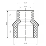 Муфта редукційна ЗB Koer K0057.PRO - 32x20 PPR (KP3438)
