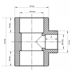 Тройник редукционный 63x50x63 PPR Koer K0055.PRO (KP3439)