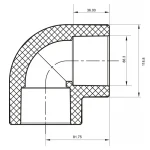 Кут 90 Koer K0205.PRO - 90 PPR (KP3479)