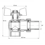 Кран з американкою 3/4