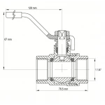 Кран кульовий KOER KR.214.G - 1 1/4