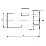 Сгон американка 1" прямой Koer KR.341 (KR0133)