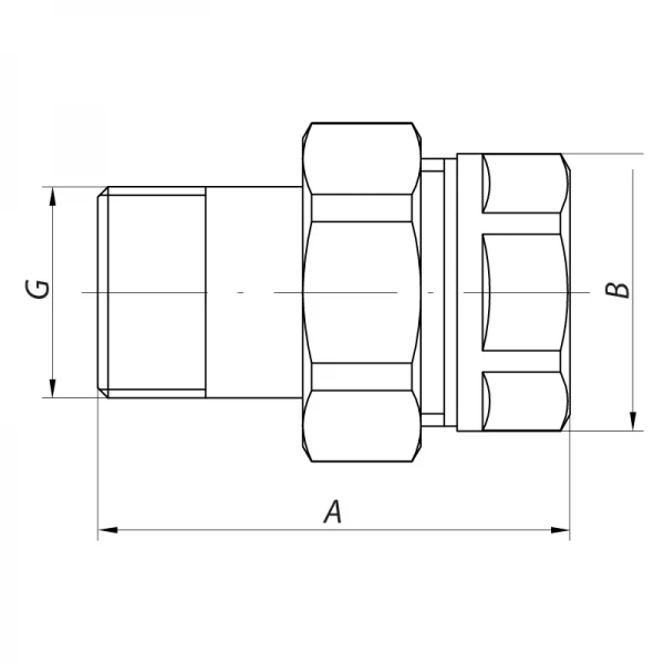 Сгон американка 1" прямой Koer KR.341 (KR0133)