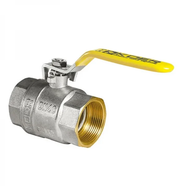 Кран шаровой KOER KR.214.G - 2" FF ГГВ YELLOW, ручка "рычаг" желтая (KR0137)