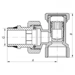 Вентиль 1/2x1/2 "антипротечка" Koer KR.902-Gi (KR0174)