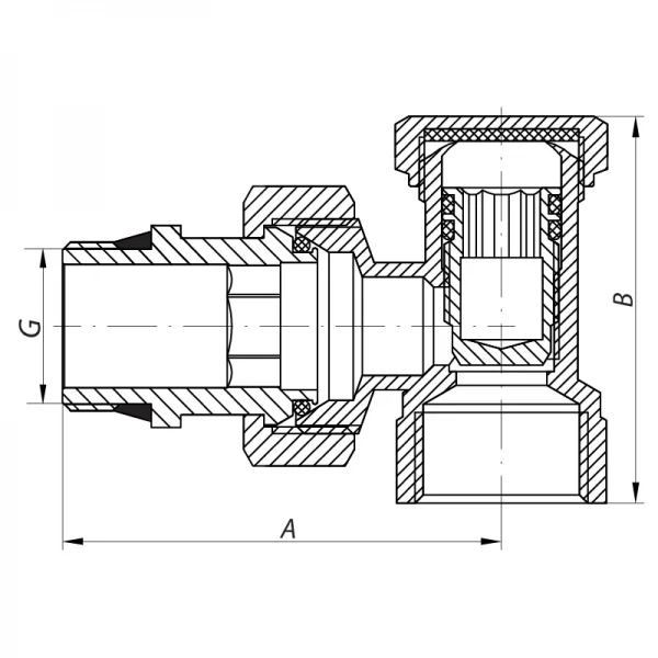 Вентиль 1/2x1/2 "антипротечка" Koer KR.902-Gi (KR0174)