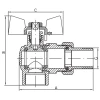 Кран з американкою 3/4" "антіпротечка"(Koer KR.228-Gi) кутовий (KR0194)