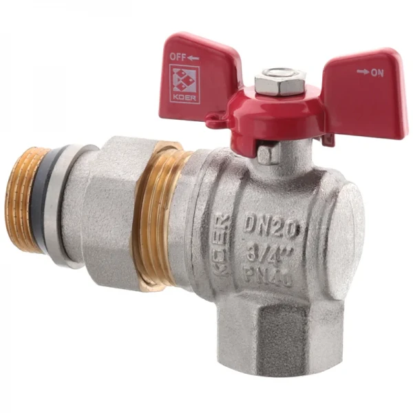 Кран с американкой 3/4" "антипротечка" (Koer KR.228-Gi) угловой (KR0194)