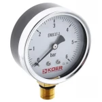 Манометр радіальний (KOER KM.610R) (0-6 bar), D 63мм, 1/4''-1/2'' (KR0204)