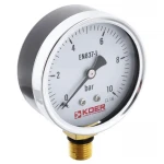 Манометр радиальный (KOER KM.610R) (0-10 bar), D 63мм, 1/4''-1/2'' (KR0205)
