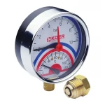 Термо-манометр радиальный (KOER KM.821R) (0-10 bar), D 80мм, 1/4''-1/2'' (KR0215)