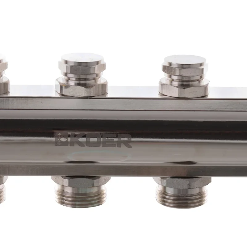 Колекторний блок з термостатичними клапанами Koer KR.1100-06 1"x6 ways (KR2632)