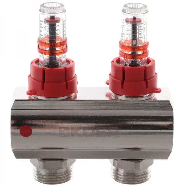 Коллекторный блок с расходомерами Koer KR.1110-10 1”x10 ways (KR2647)