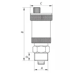 Воздухоотводчик автоматический прямой с обратным клапаном 1/2” Koer KR.1254 (KR2667)