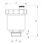 Воздухоотводчик автоматический прямой 1/2” Koer KR.1255 (KR2668)