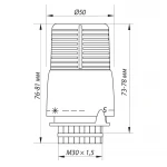 Термоголовка з виносним датчиком M30x1.5 Koer KR.1332 (KR2678)