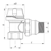 Кран термостатический угловой 3/4“ Koer KR.921-GI (KR2683)