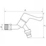 Кран для холодной воды 1/2" (Koer KR.255) (KR2727)