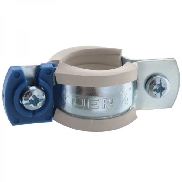 Хомут трубный оцинкованный Koer KCB.10.G 1/2" (20-25) серый (KR2784)